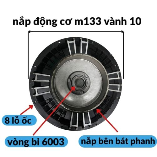 Nắp động cơ m133 8 LỖ bên bát phanh